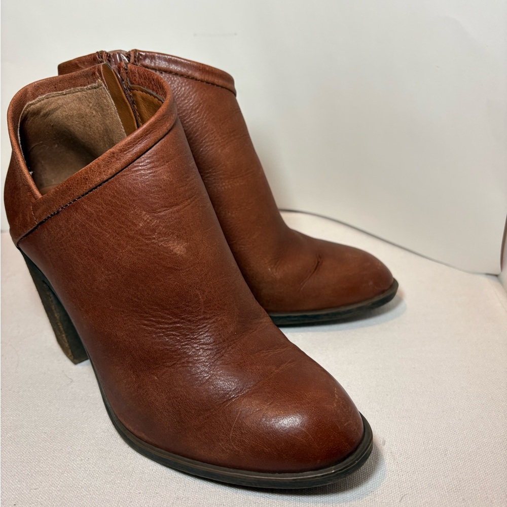 Brown Leather Ankle Boots